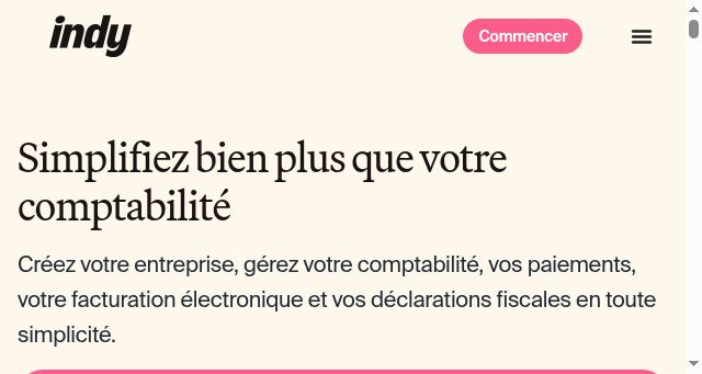 Screenshot of indy.fr