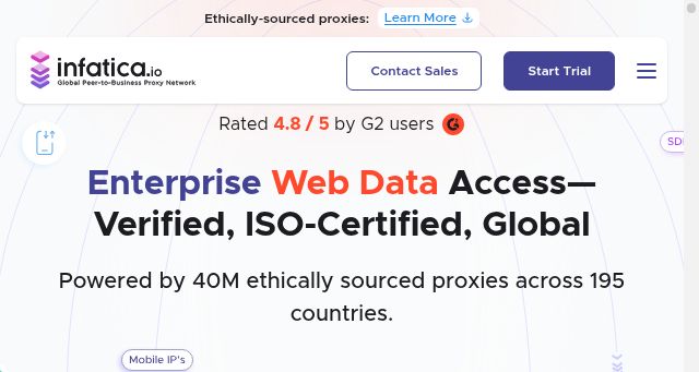 Screenshot of infatica.io