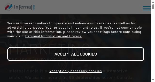 Screenshot of infernal.media
