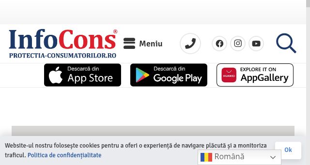 Screenshot of infocons.ro