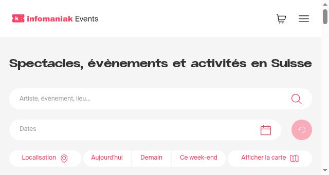 Screenshot of infomaniak.events