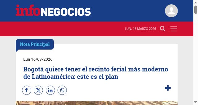 Screenshot of infonegocios.com.co