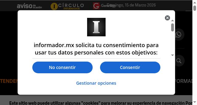 Screenshot of informador.mx