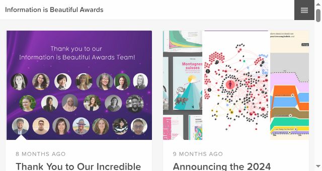 Screenshot of informationisbeautifulawards.com