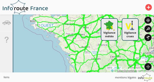 Screenshot of inforoutefrance.fr