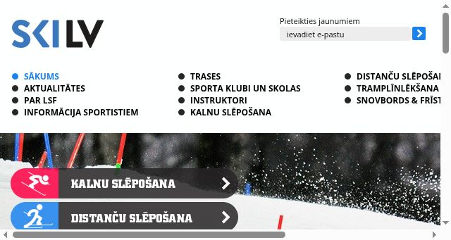 Screenshot of infoski.lv