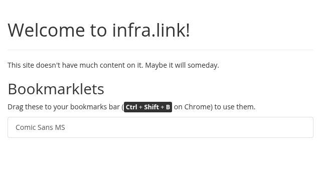 Screenshot of infra.link
