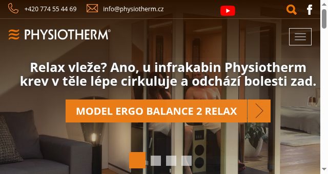 Screenshot of infrasauny.cz