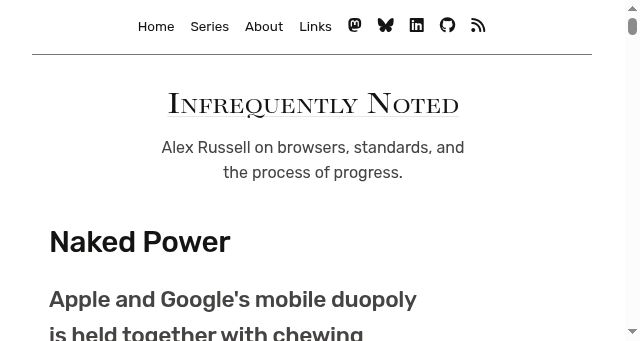 Screenshot of infrequently.org