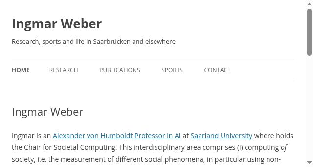 Screenshot of ingmarweber.de