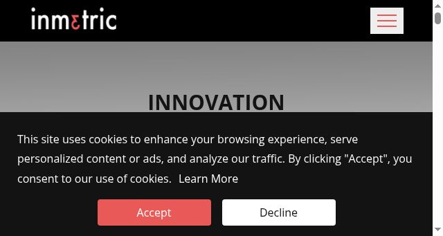Screenshot of inmetric.in