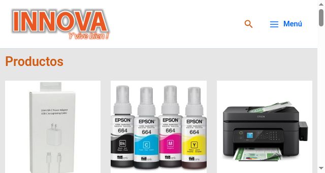 Screenshot of innova.com.ec