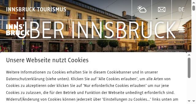 Screenshot of innsbruck-tourismus.at