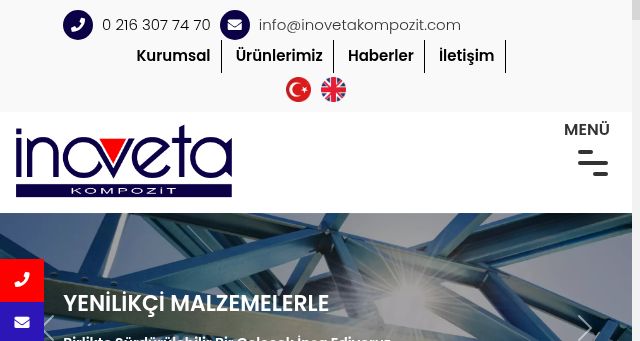 Screenshot of inovetakompozit.com