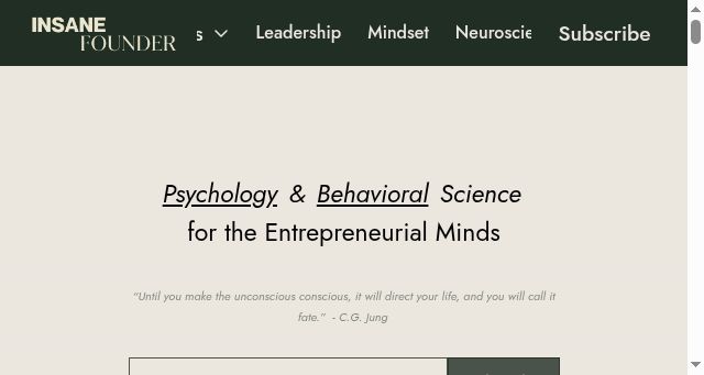 Screenshot of insanefounder.com