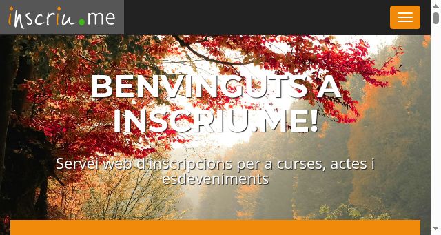 Screenshot of inscriu.me