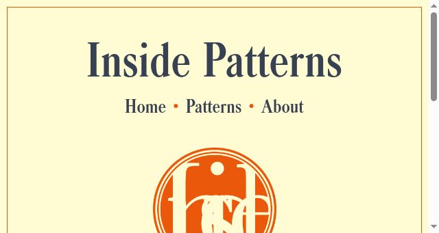 Screenshot of insidepatterns.com