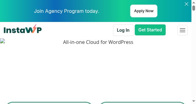 Screenshot of instawp.io