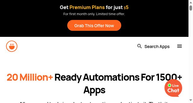 Screenshot of integrately.com