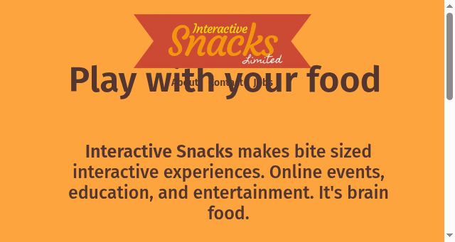 Screenshot of interactivesnacks.com