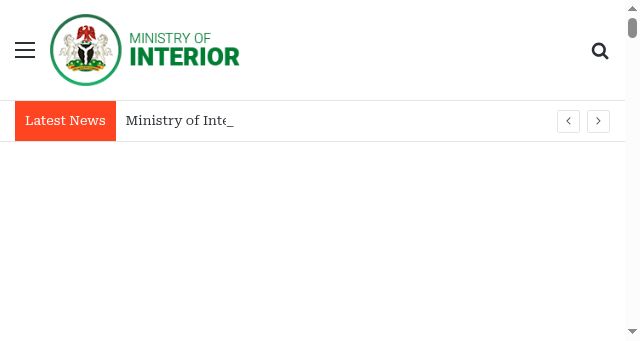 Screenshot of interior.gov.ng