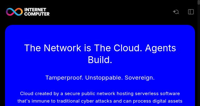 Screenshot of internetcomputer.org