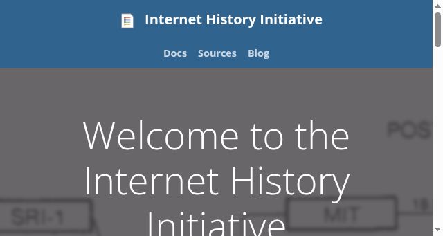 Screenshot of internethistoryinitiative.org