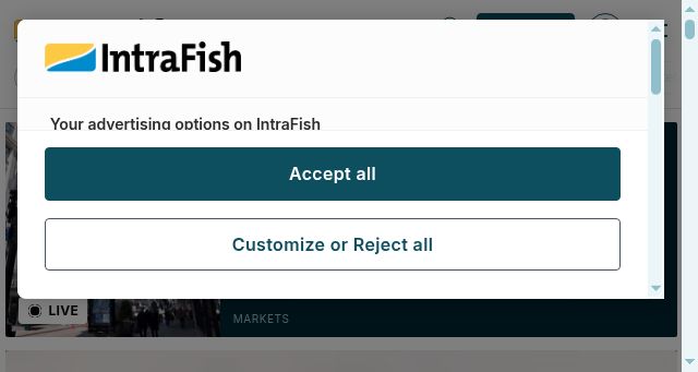 Screenshot of intrafish.com