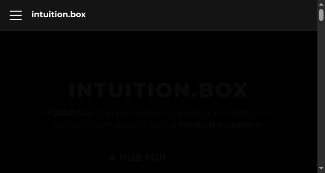 Screenshot of intuition.box