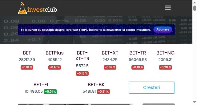 Screenshot of investclub.ro