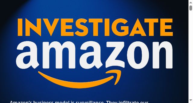 Screenshot of investigateamazon.com