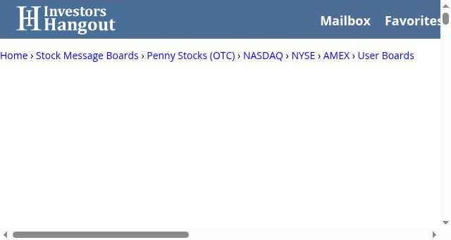 Screenshot of investorshangout.com