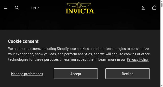 Screenshot of invictawatch.eu