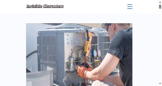 Screenshot of invisiblecharacters.net