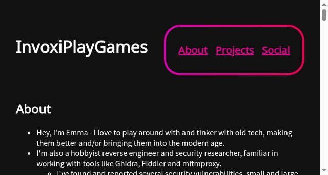 Screenshot of invoxiplaygames.uk