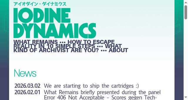 Screenshot of iodinedynamics.com