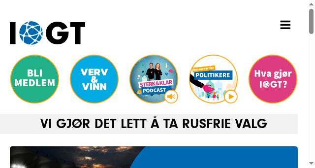 Screenshot of iogt.no