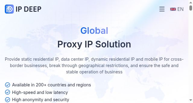 Screenshot of ipdeep.com