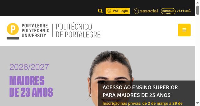 Screenshot of ipportalegre.pt