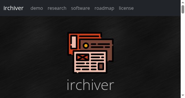Screenshot of irchiver.com
