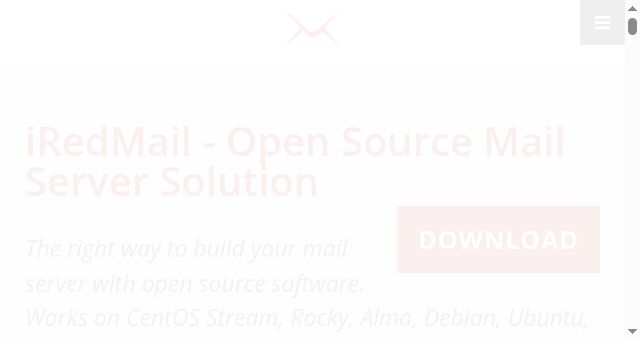 Screenshot of iredmail.org