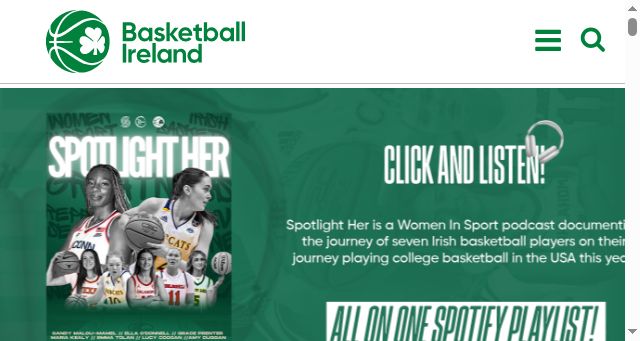 Screenshot of ireland.basketball