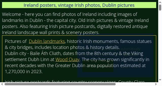 Screenshot of irelandposters.com