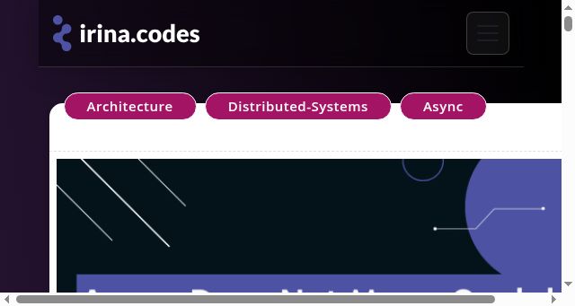 Screenshot of irina.codes