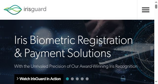 Screenshot of irisguard.com