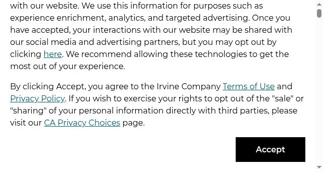 Screenshot of irvinecompanyretail.com