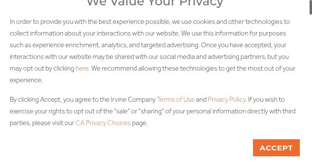 Screenshot of irvinespectrumcenter.com