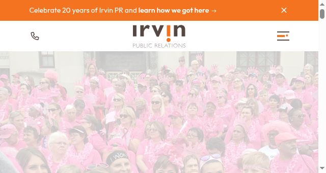 Screenshot of irvinpr.com