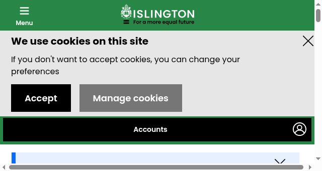 Screenshot of islington.gov.uk