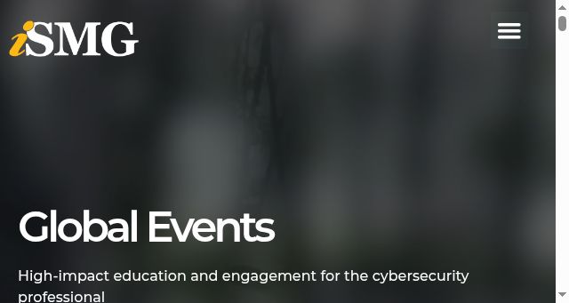 Screenshot of ismg.events